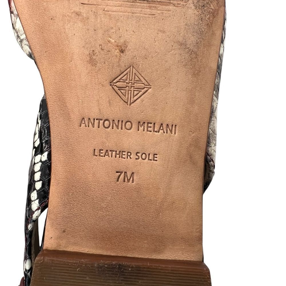 Sz 7m Antonio Melani Sling Back Snakeskin Print all Leather Shoes - Picture 13 of 14